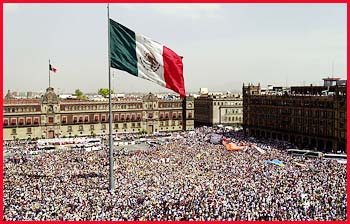 la place de Mexico - moment historique