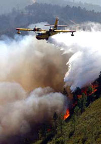 contre les flammes